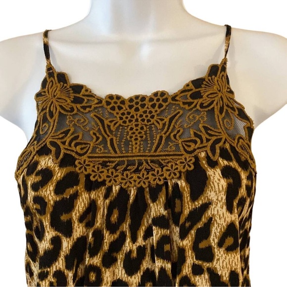 NWT Maurices Animal Print Camisole Lace Tank Top in Cheetah Print Size Medium - Picture 2 of 9